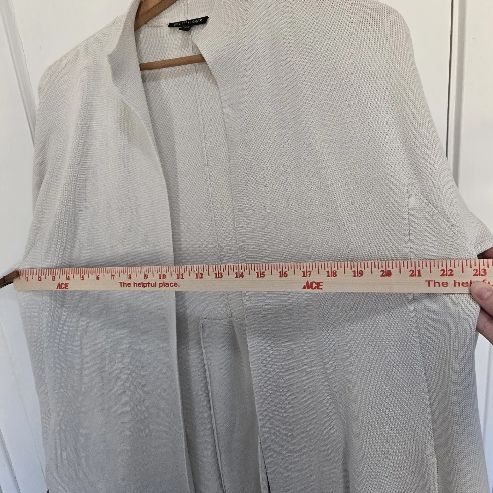 Eileen Fisher Women's Silk Cotton Interlock Cardigan Size L Lagenlook Minimalist - Picture 12 of 12